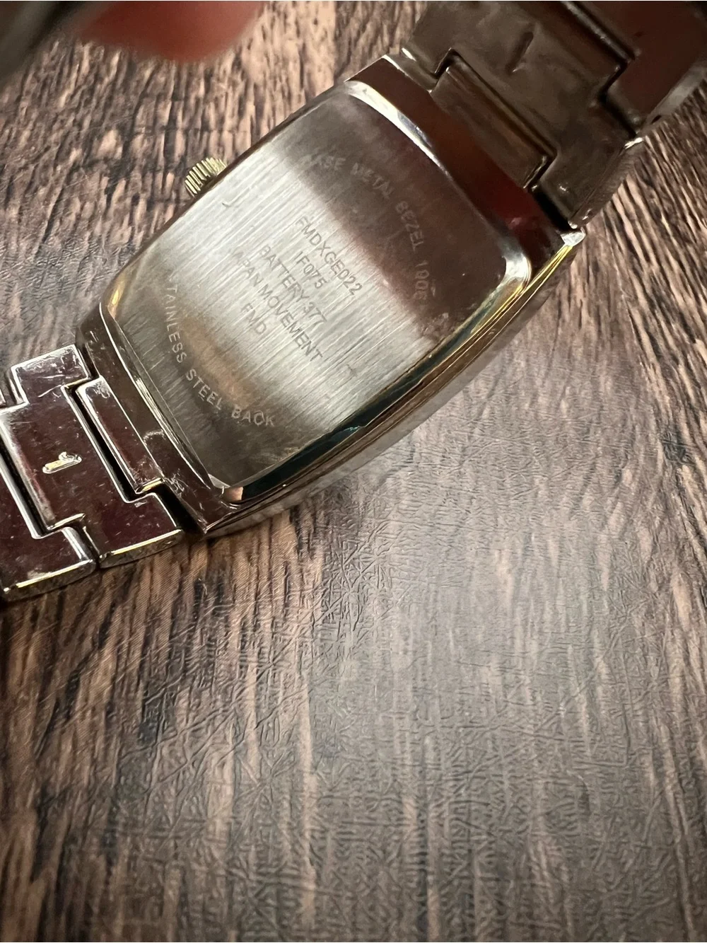 Men’s Two-Tone Tank Diamond Face Dress Watch working